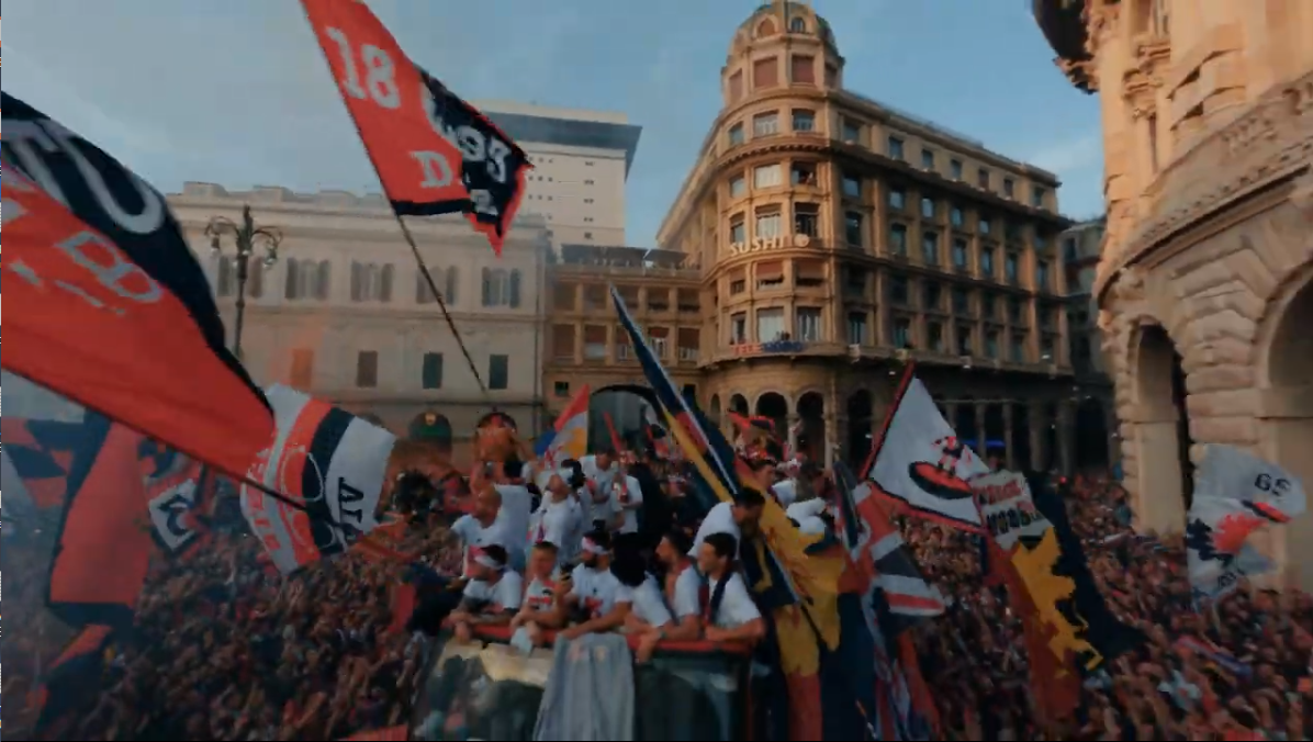 Genoa La Festa Per Il Ritorno In Serie A Vista Dal Drone Il Video