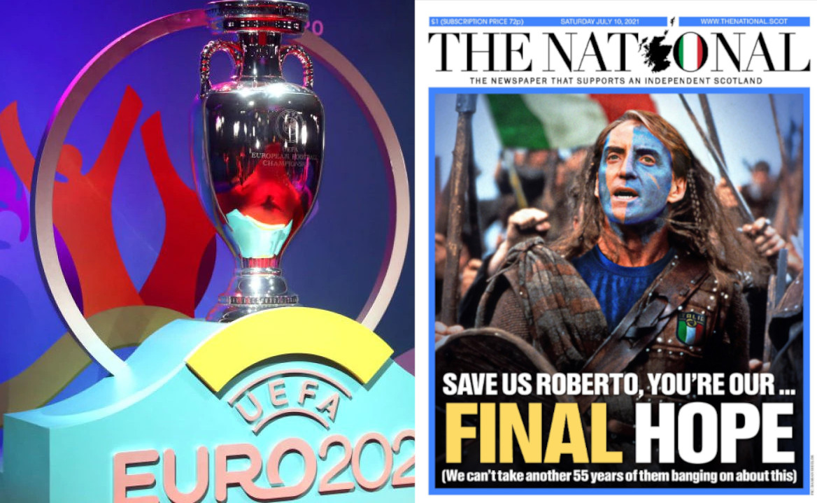 Euro 2020, mezza Europa tifa Azzurri. E Mancini diventa Braveheart 
