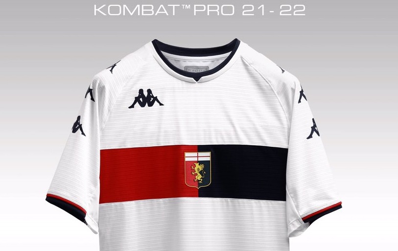 Genoa, presentata la seconda maglia: torna la banda rossoblù orizzontale