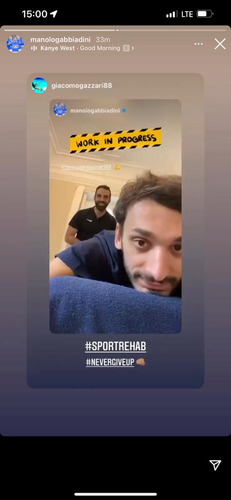 Sampdoria, Gabbiadini su Instagram: "Work in progress"