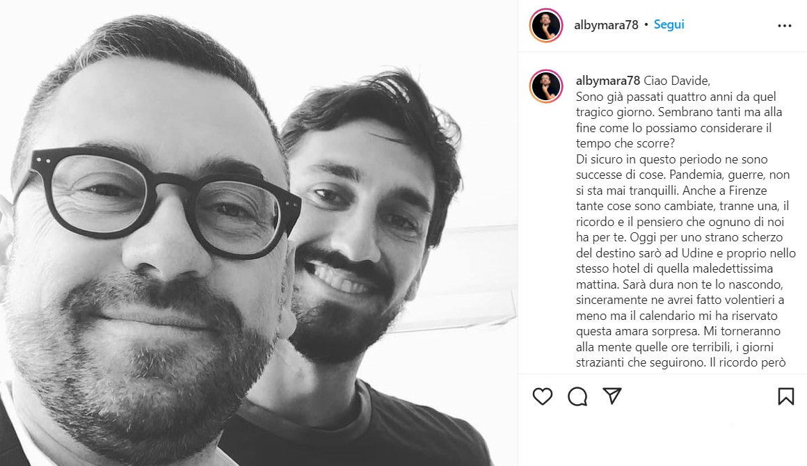 Sampdoria, Marangon ricorda Davide Astori: "Oggi sarò nello stesso hotel di quella maledetta mattina"