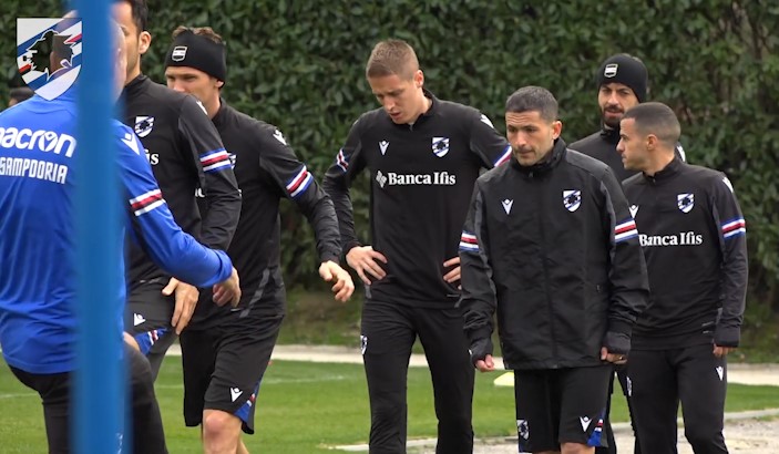 Sampdoria, i convocati di Giampaolo per l'Udinese: out Askildsen, Supryaha e Conti