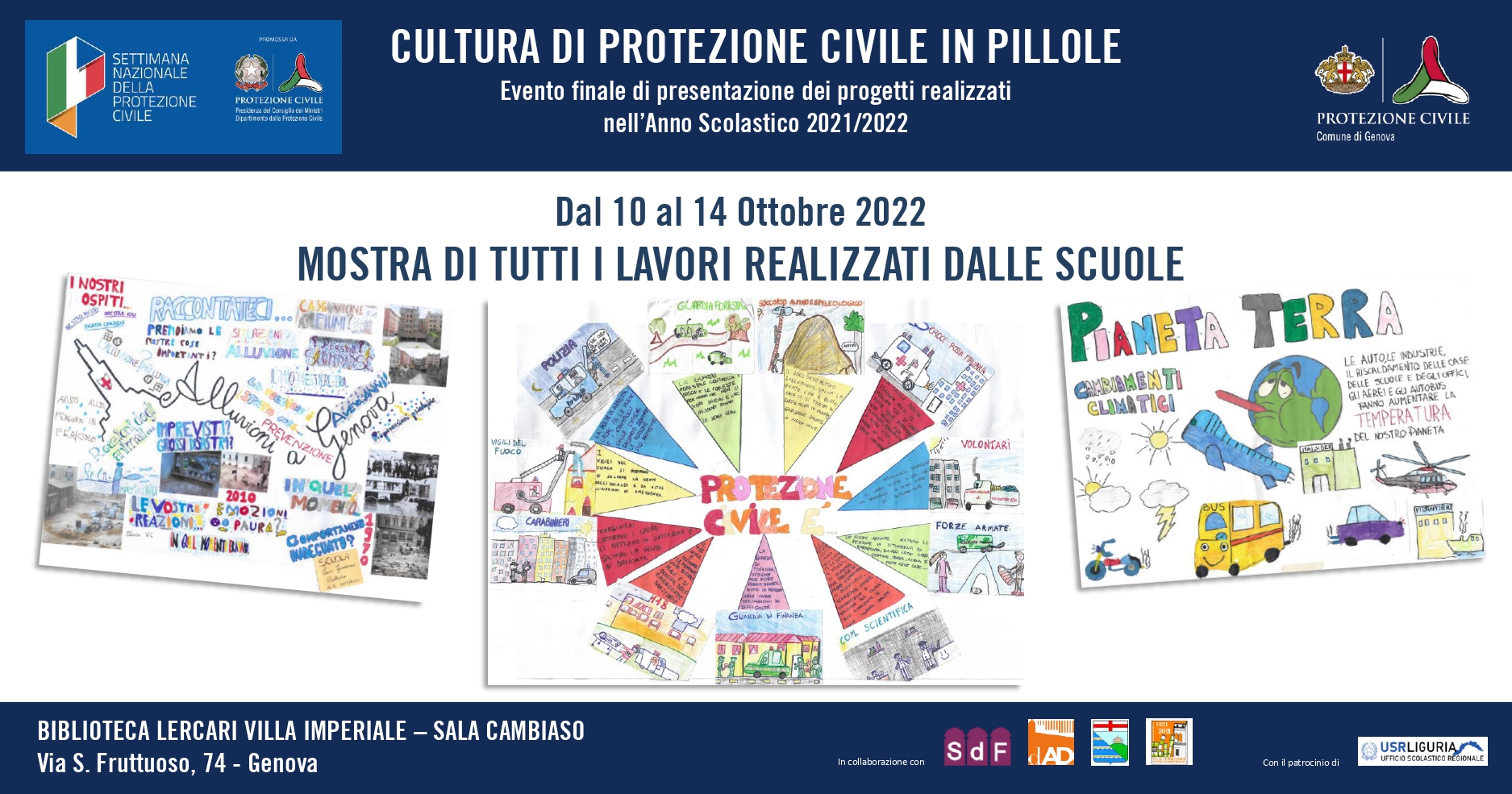 Genova, da domani fino a venerdì 14 ottobre a Villa Imperiale “Cultura di protezione civile in pillole”