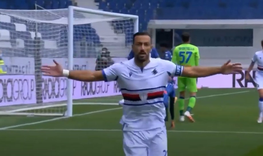 Sampdoria, distorsione al ginocchio per Quagliarella durante l'allenamento