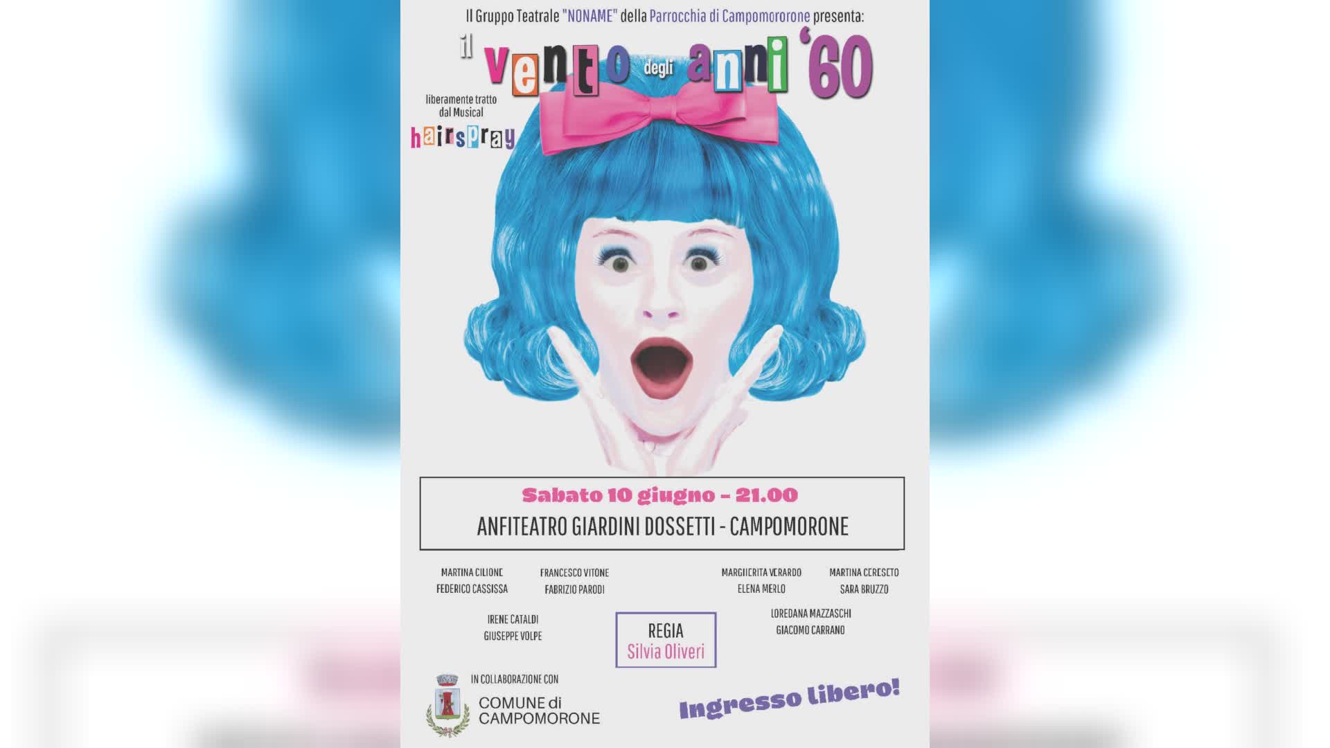 Campomorone, sabato ai giardini Dossetti il musical "Il vento degli anni '60"
