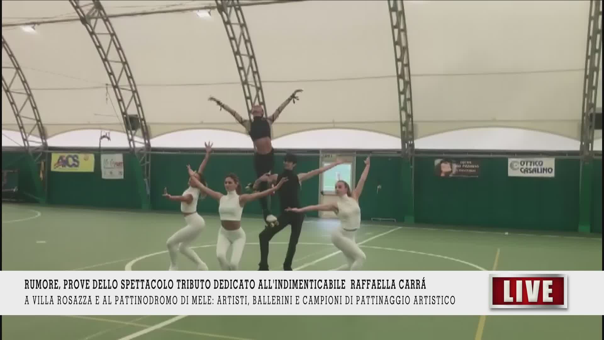 Rumore, prove dello spettacolo in ricordo di Raffaella Carrà