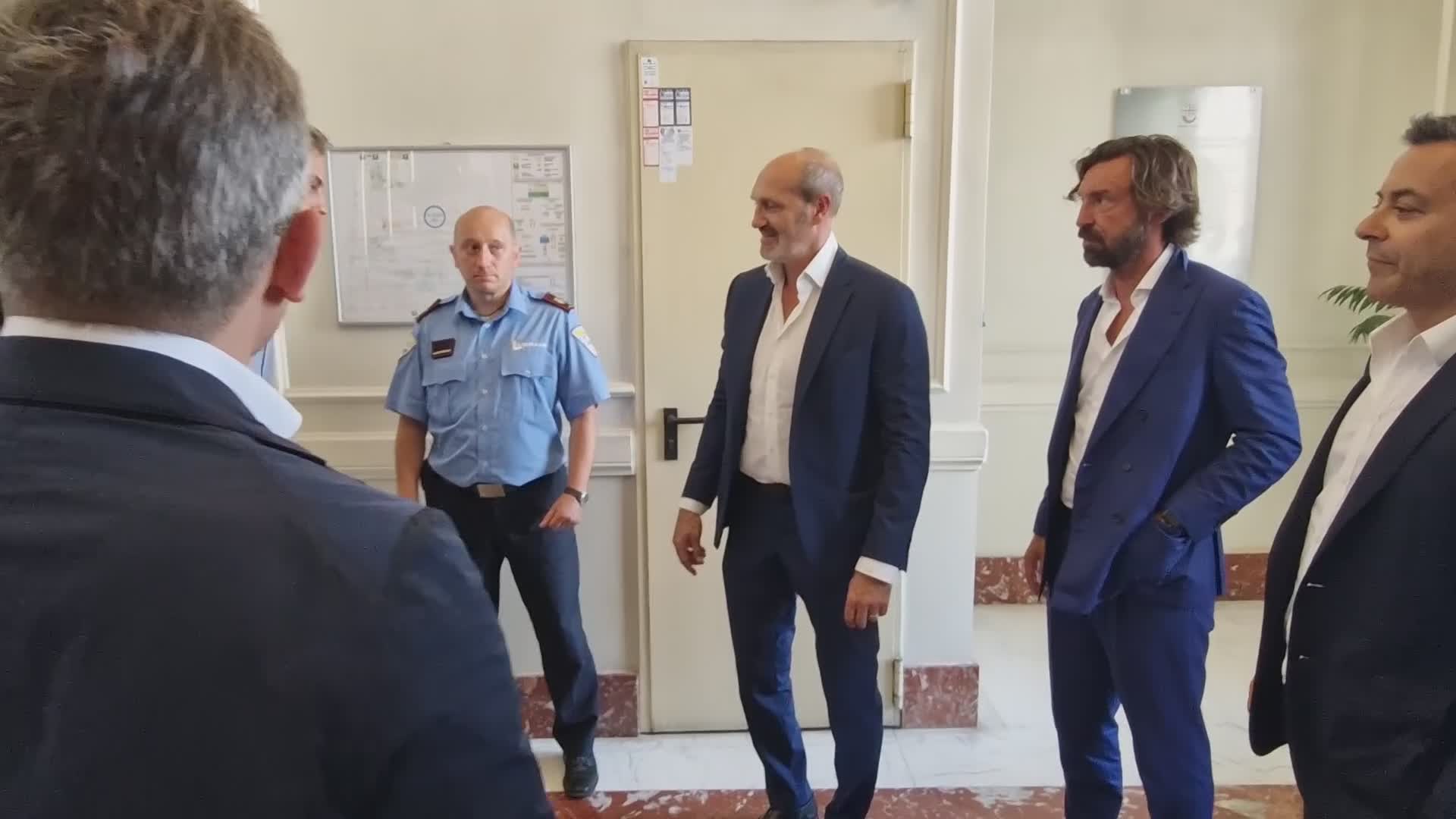 Sampdoria, Radrizzani e Pirlo in Regione dal presidente Toti. L'allenatore: "Sono pronto"