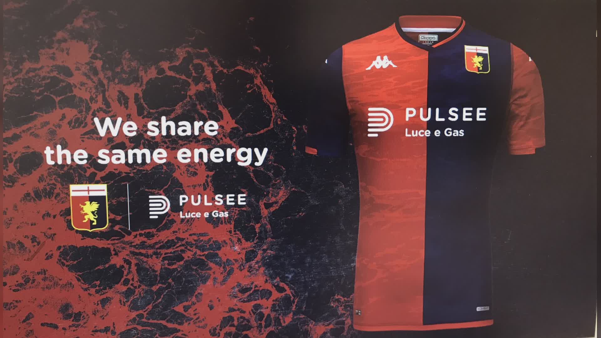 Genoa: Pulsee Luce e Gas è il nuovo sponsor principale di maglia