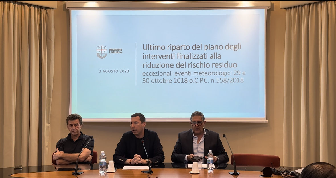 Regione Liguria, 30milioni le risorse residue destinate a 17 Comuni per per interventi riparatori post mareggiata 2018