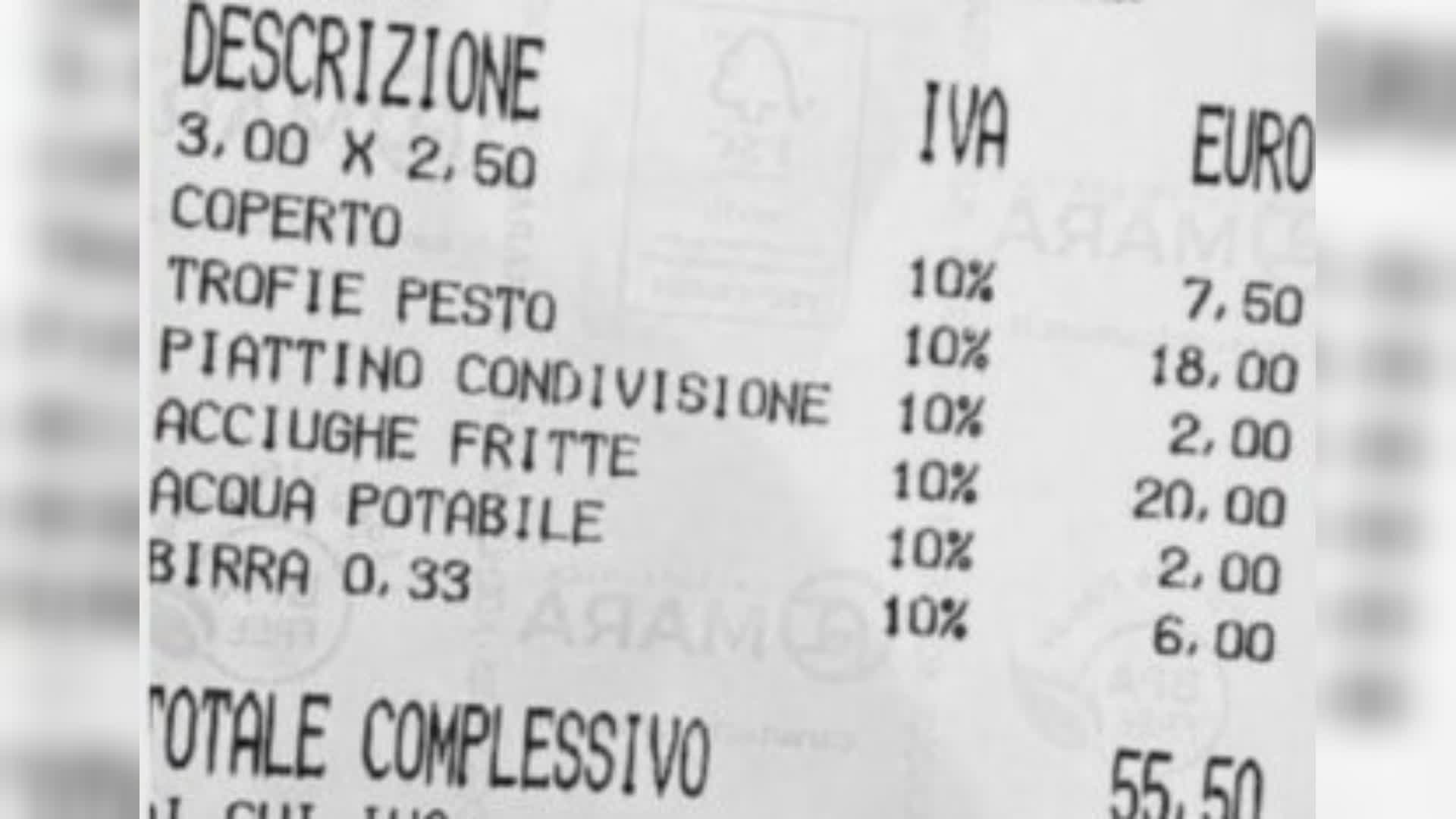 Finale Ligure, piattino a 2 euro, titolare osteria: "Fiera del mio lavoro"