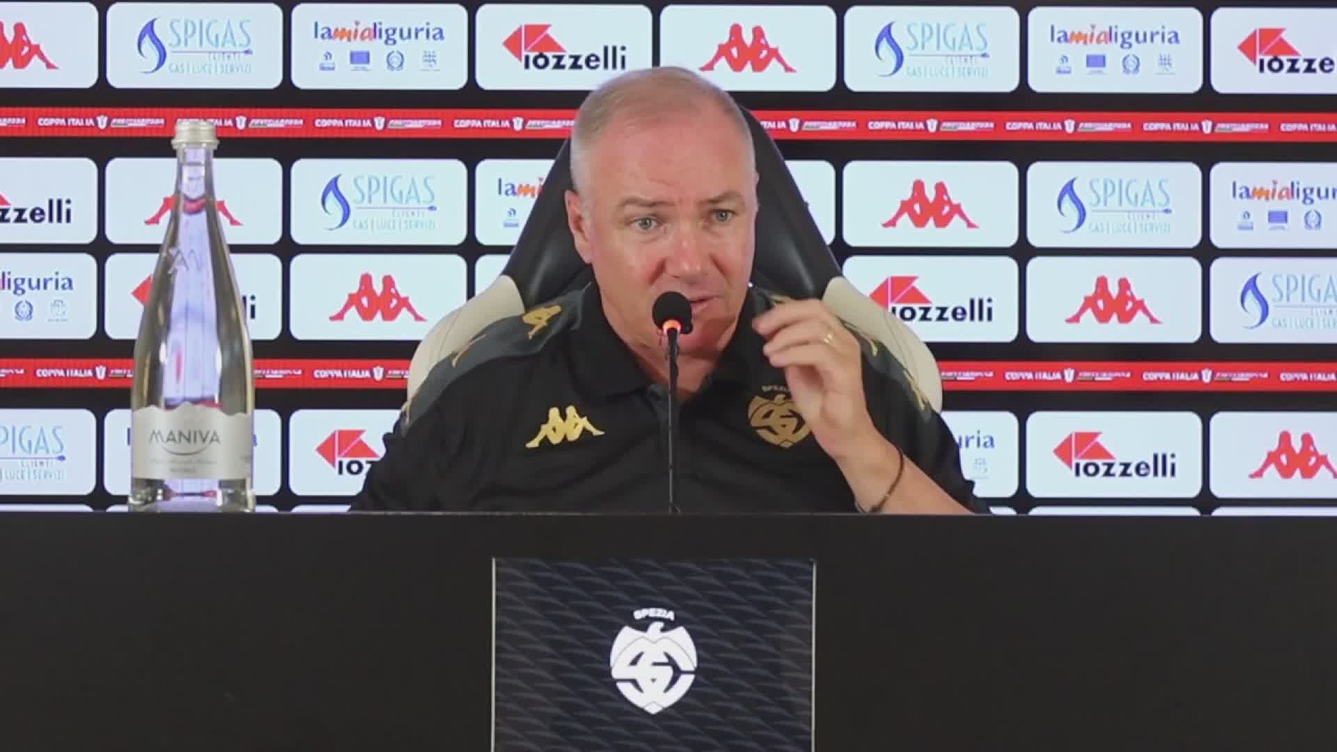 Spezia, Alvini: "Ci manca solo un difensore. Venezia avversario di grande spessore"