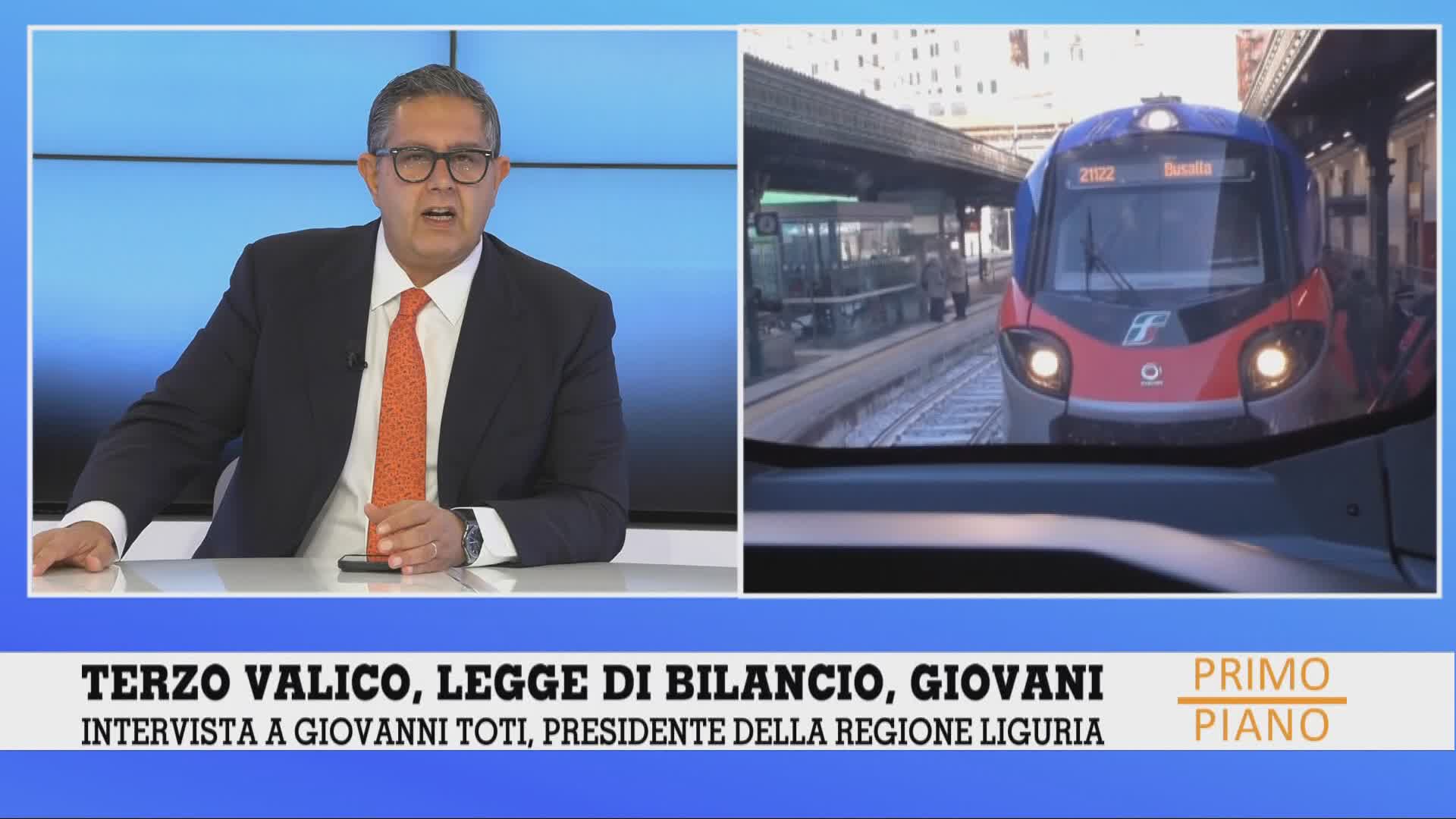 Liguria, Toti a Telenord: "Dal 1° gennaio abbonamenti del treno gratis per gli studenti fino a 19 anni"