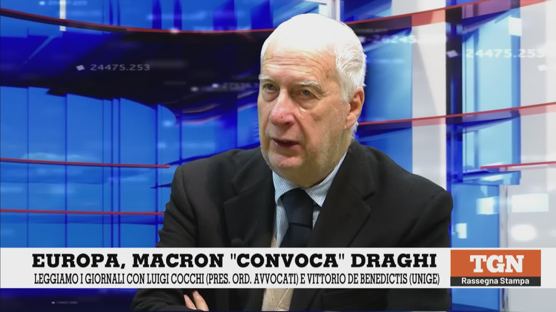 Europa, Cocchi (pres. Ordine avvocati Genova) a Telenord: "Draghi alla UE, slancio benefico per l'Unione"