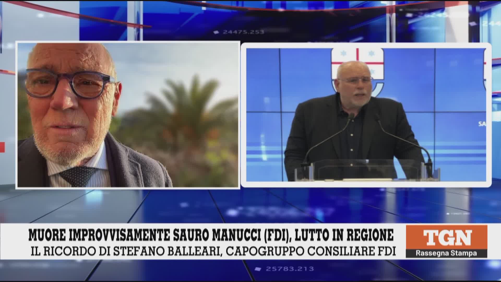 Morte Manucci, Balleari (FdI) a Telenord: "Shock profondo, perdiamo un amico e un valente politico"