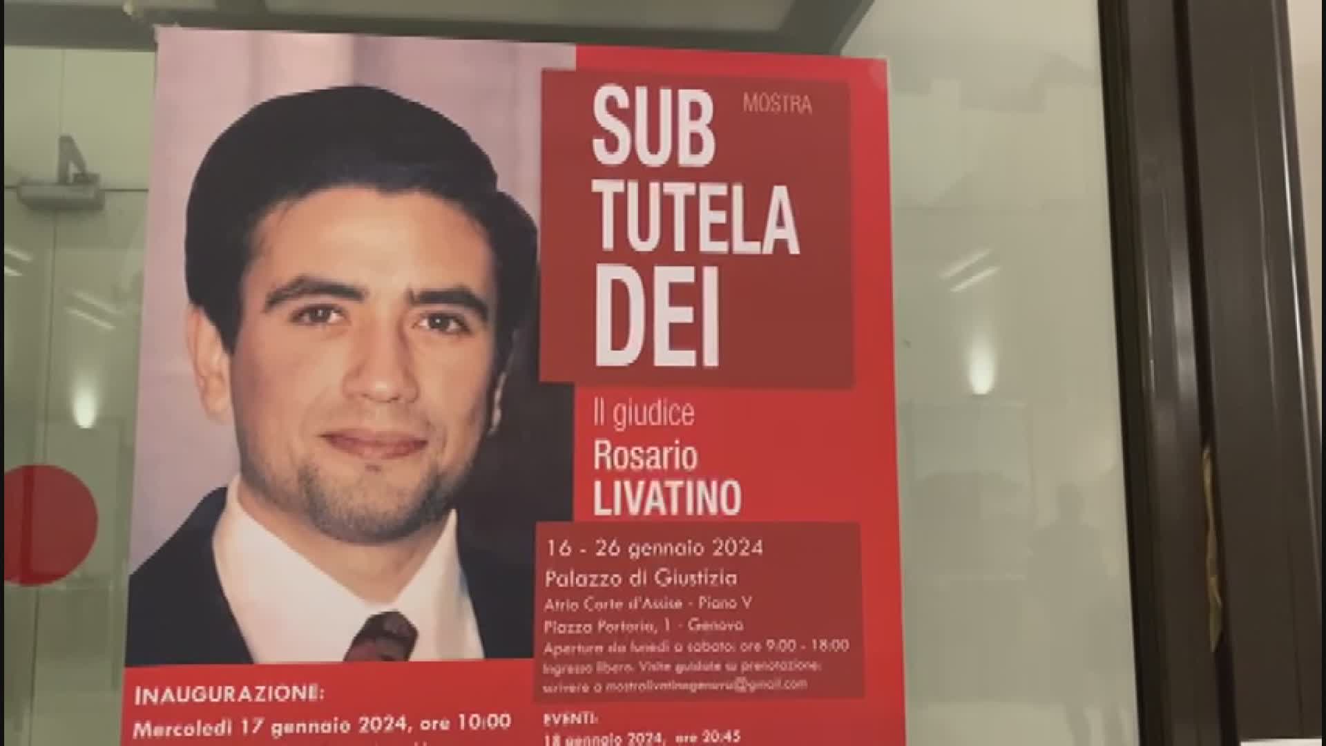 Genova, inaugurata la mostra "Sub tutela Dei. Il giudice Rosario Livatino"