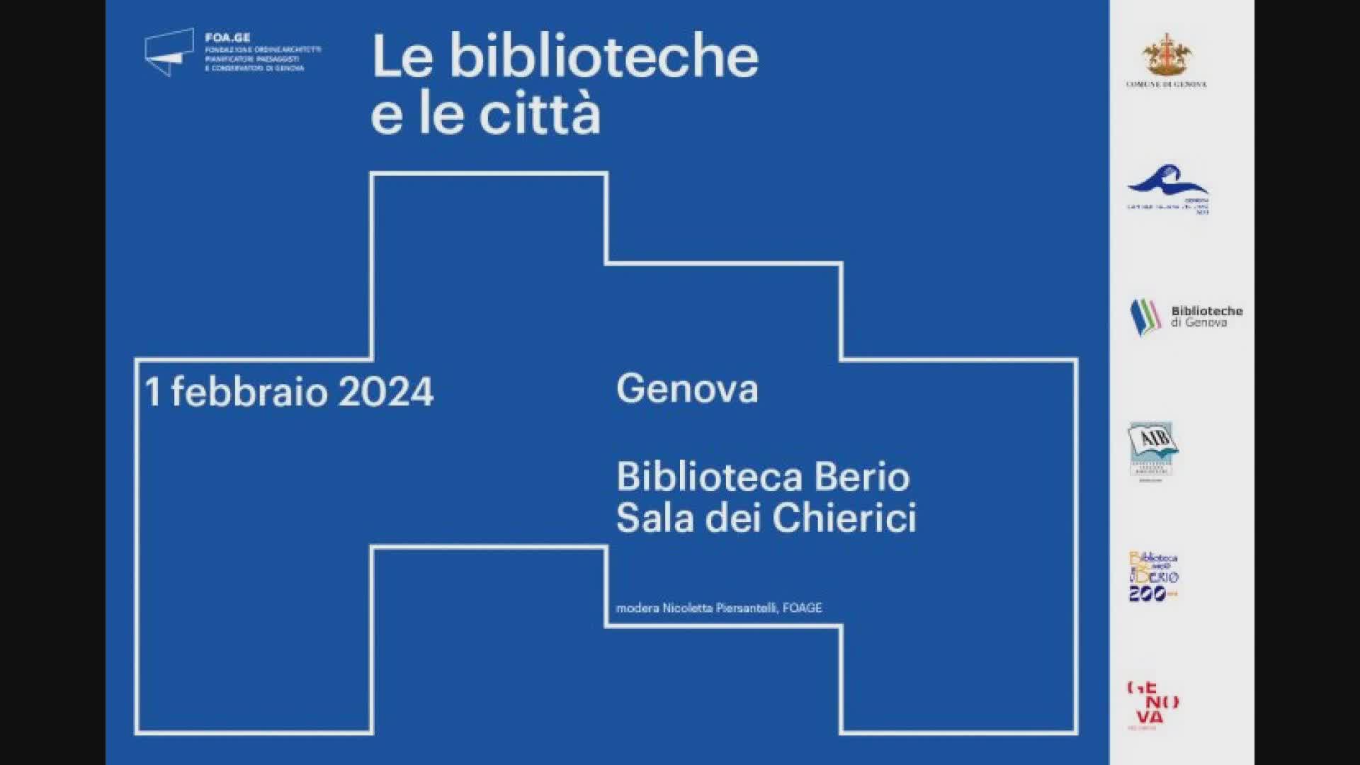 Genova, la biblioteca Berio compie 200 anni: gli architetti la festeggiano il 1° febbraio