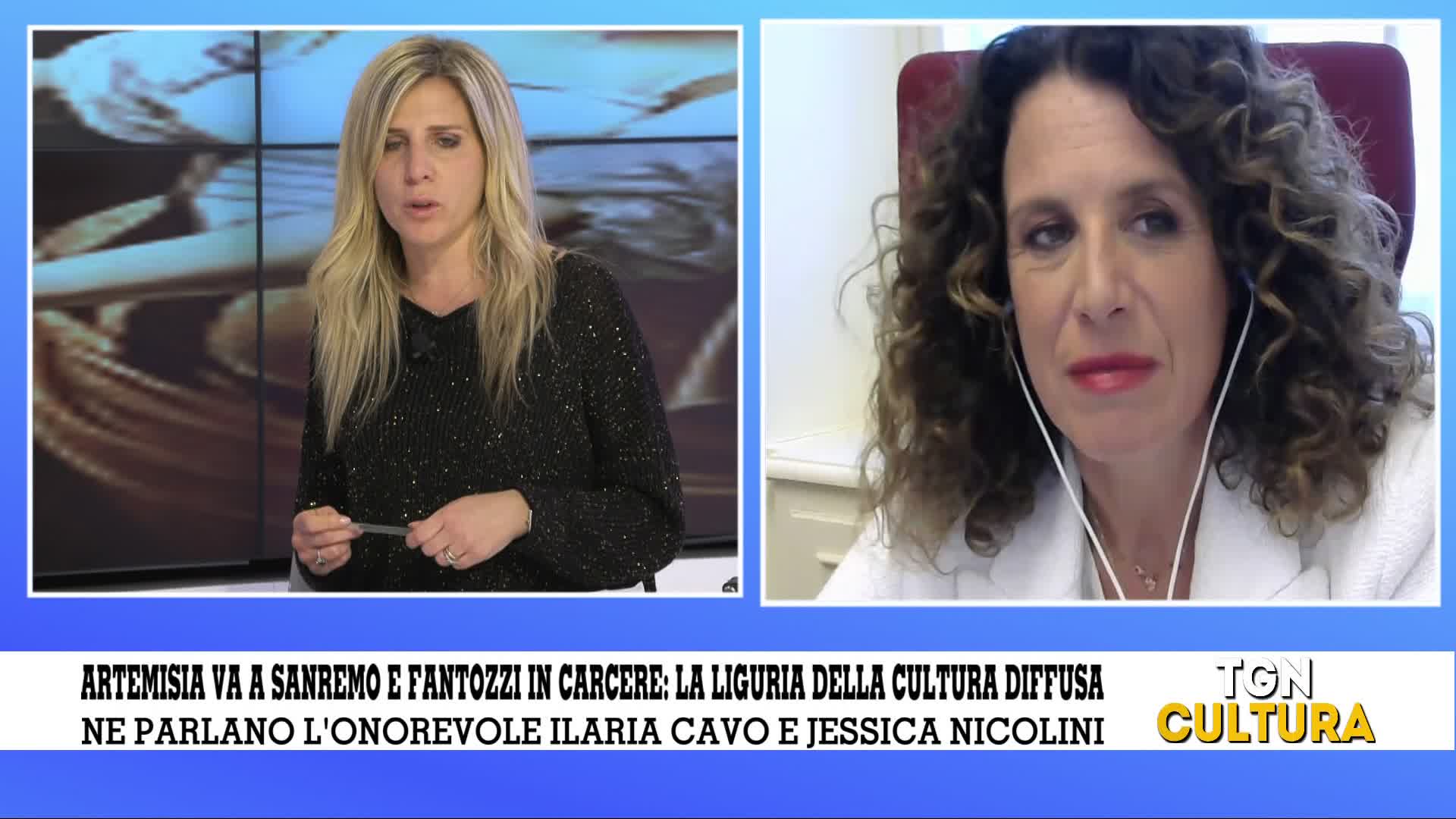 Tgn Cultura - Artemisia va a Sanremo, Fantozzi in carcere: la Liguria della cultura diffusa. Con Ilaria Cavo e Jessica Nicolini