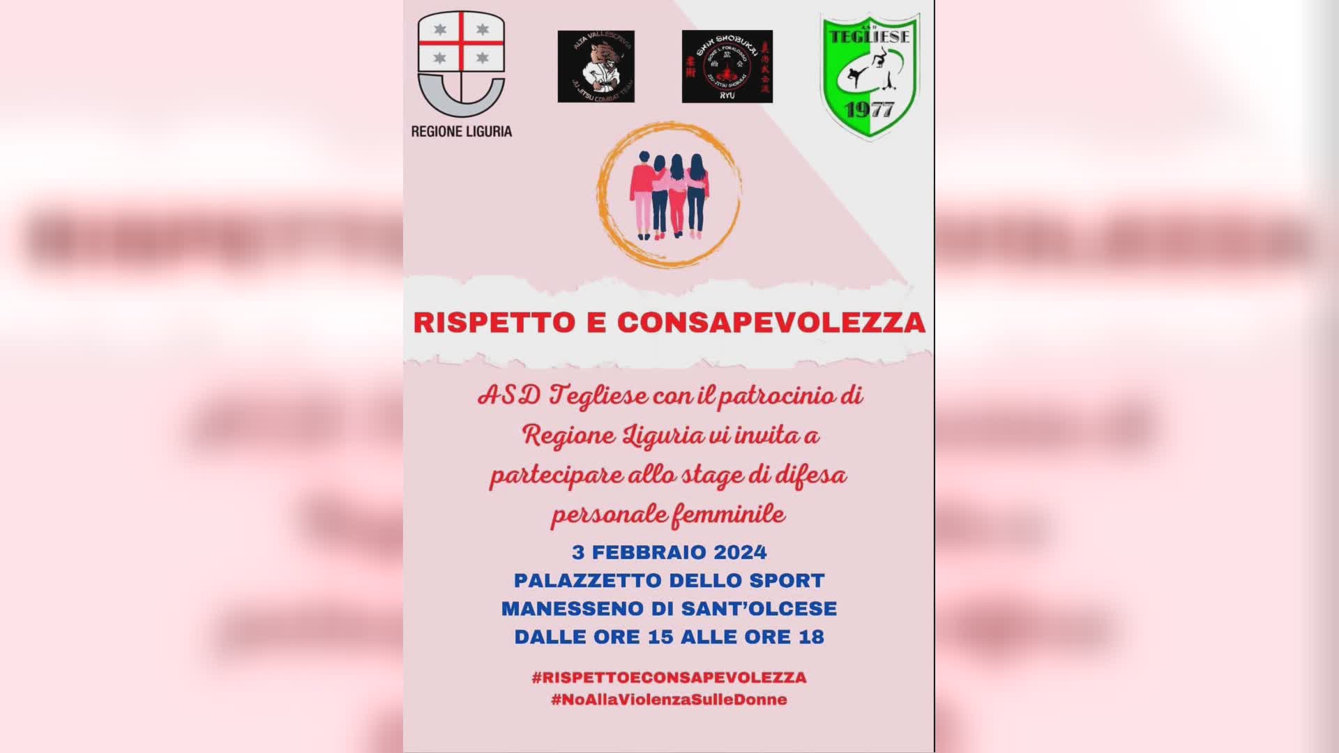 Manesseno di Sant'Olcese: stage di difesa personale per donne