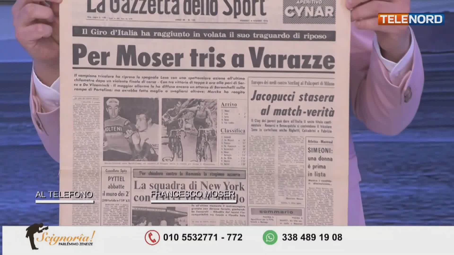 Moser a 'Scignoria!' in dialetto trentino: “La Sanremo una lotteria e a Varazze venivo a caccia”