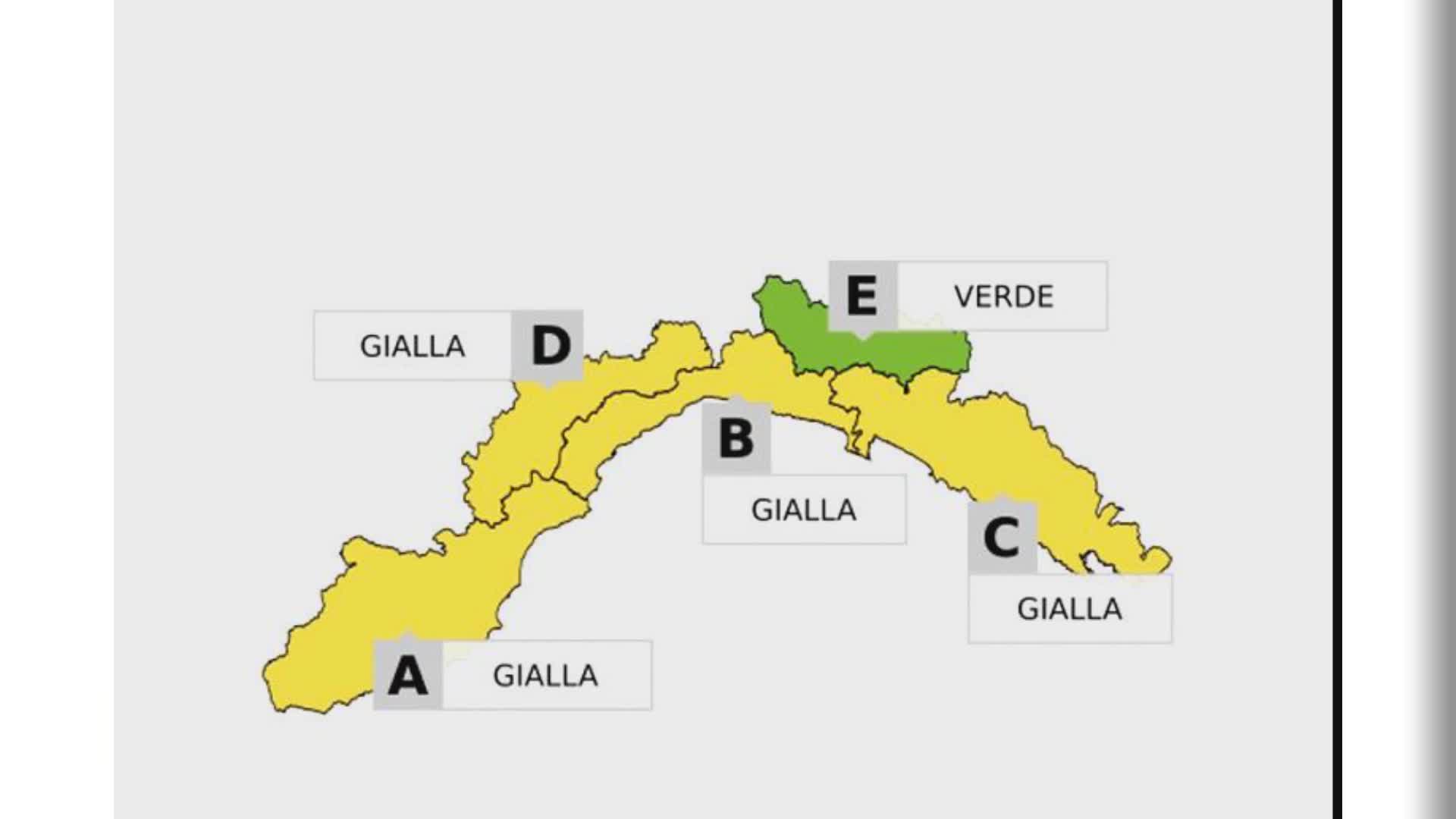 Liguria, domenica di allerta meteo gialla per pioggia e rischio idrogeologico
