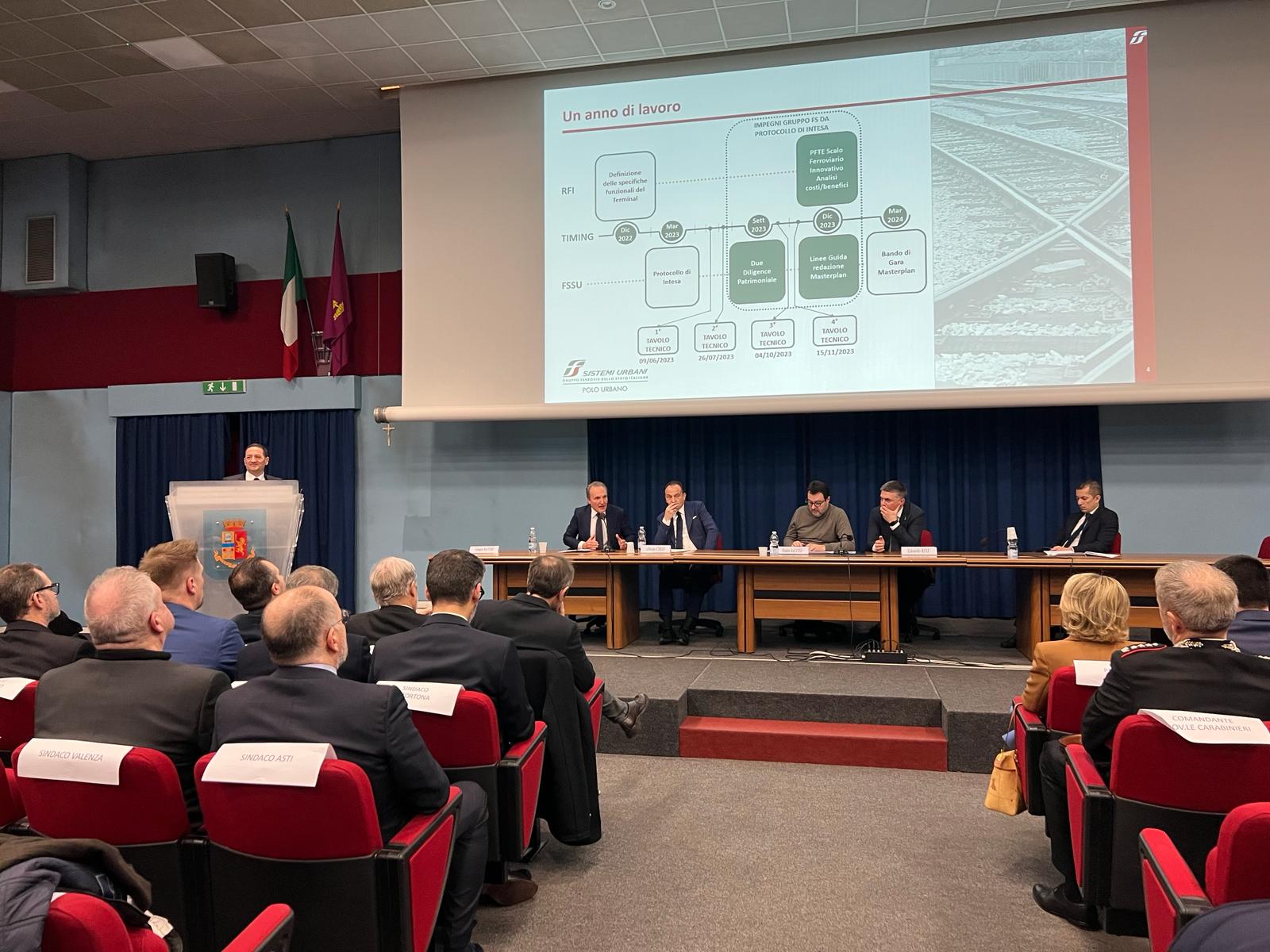Alessandria, cresce lo scalo merci con il nuovo terminal e il bando per l'hub intermodale: Bucci e Toti al sopralluogo con Salvini
