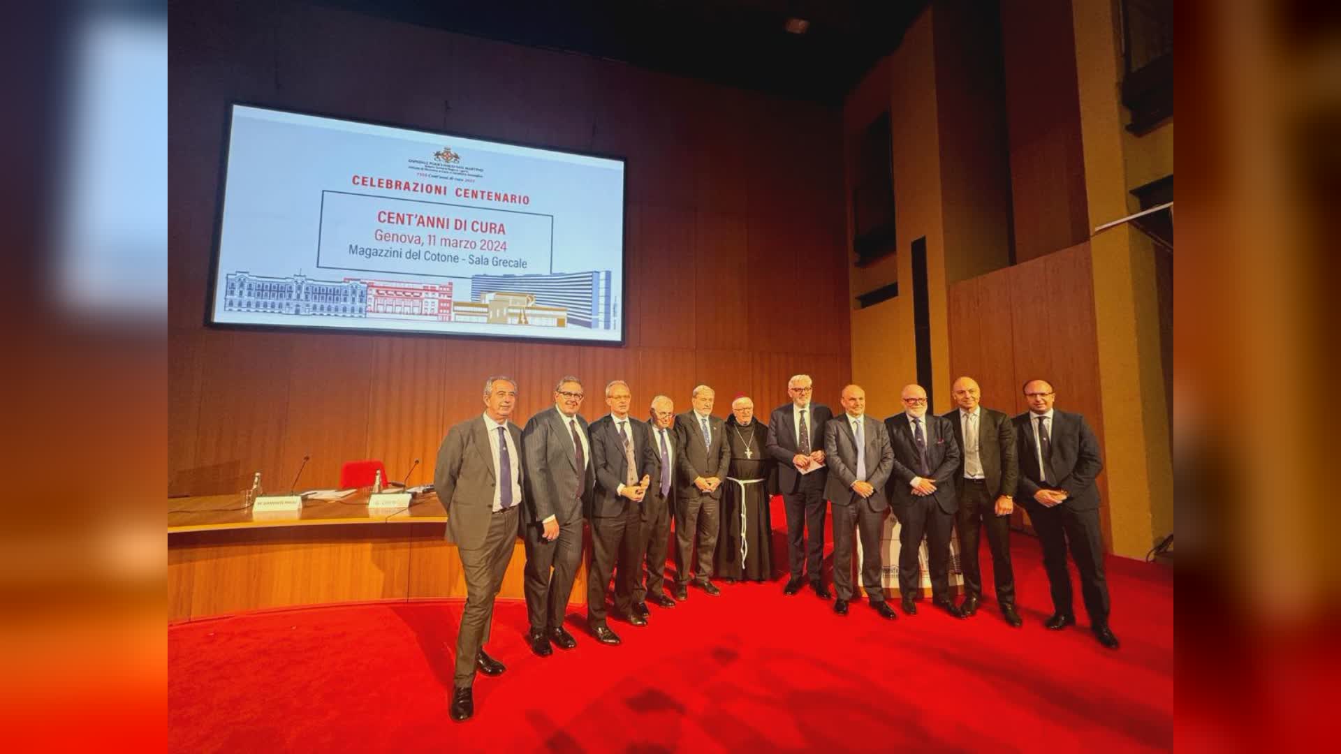 Genova, centenario San Martino, Toti: "Traguardo raggiunto con esperienza e capacità straordinarie"