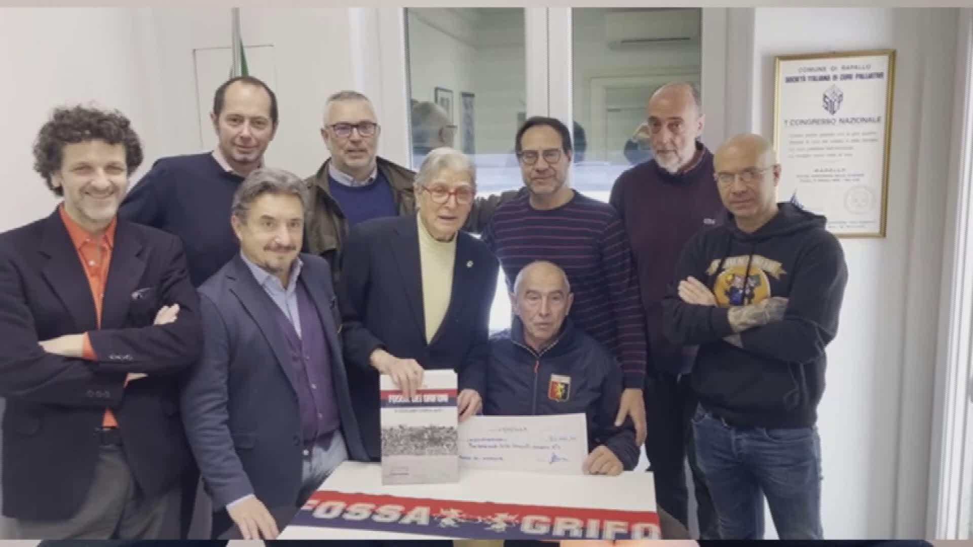 Genoa, la solidarietà della Fossa dei Grifoni: 50 mila euro per la Gigi Ghirotti