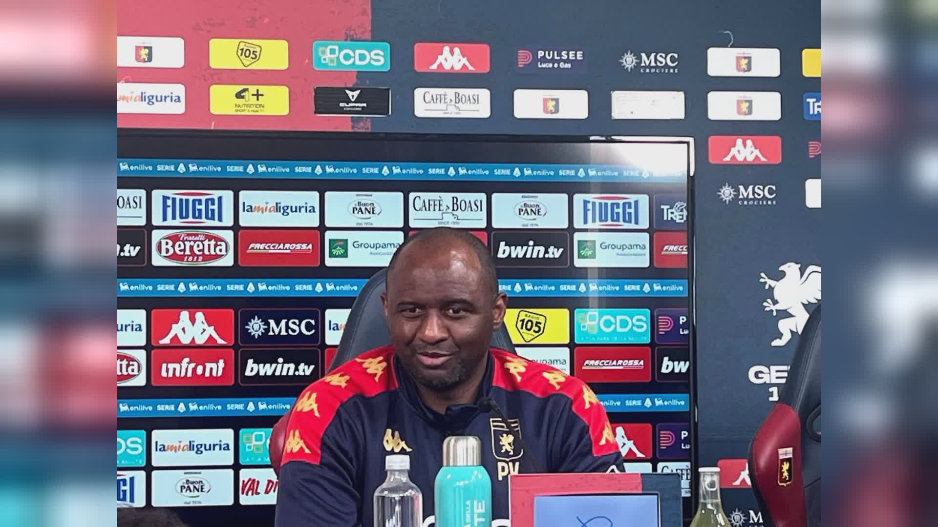 Genoa, Vieira: "Con la Juventus sarà dura. Il futuro? Sono felice qui, ma ne parliamo con la salvezza"
