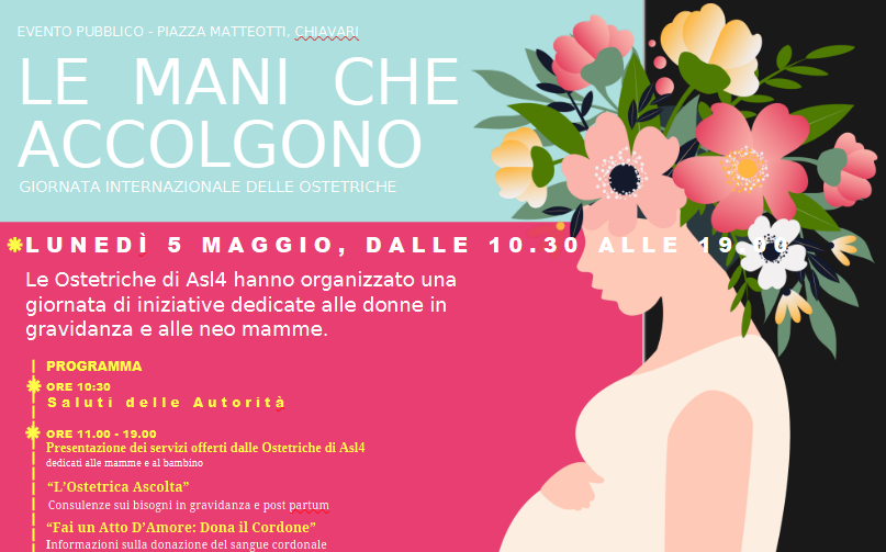 Chiavari, "Le mani che accolgono": iniziative delle ostetriche di Asl4