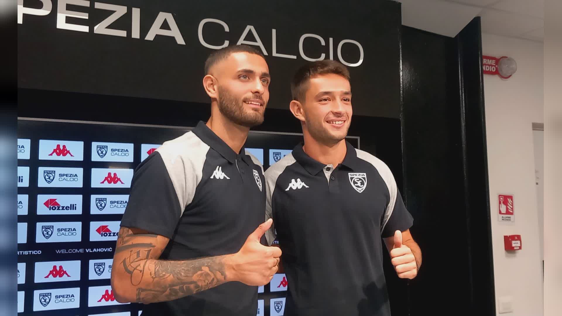 Spezia, ecco Artistico e Vlahovic: “Qui per crescere e dare tutto fin dal primo giorno”