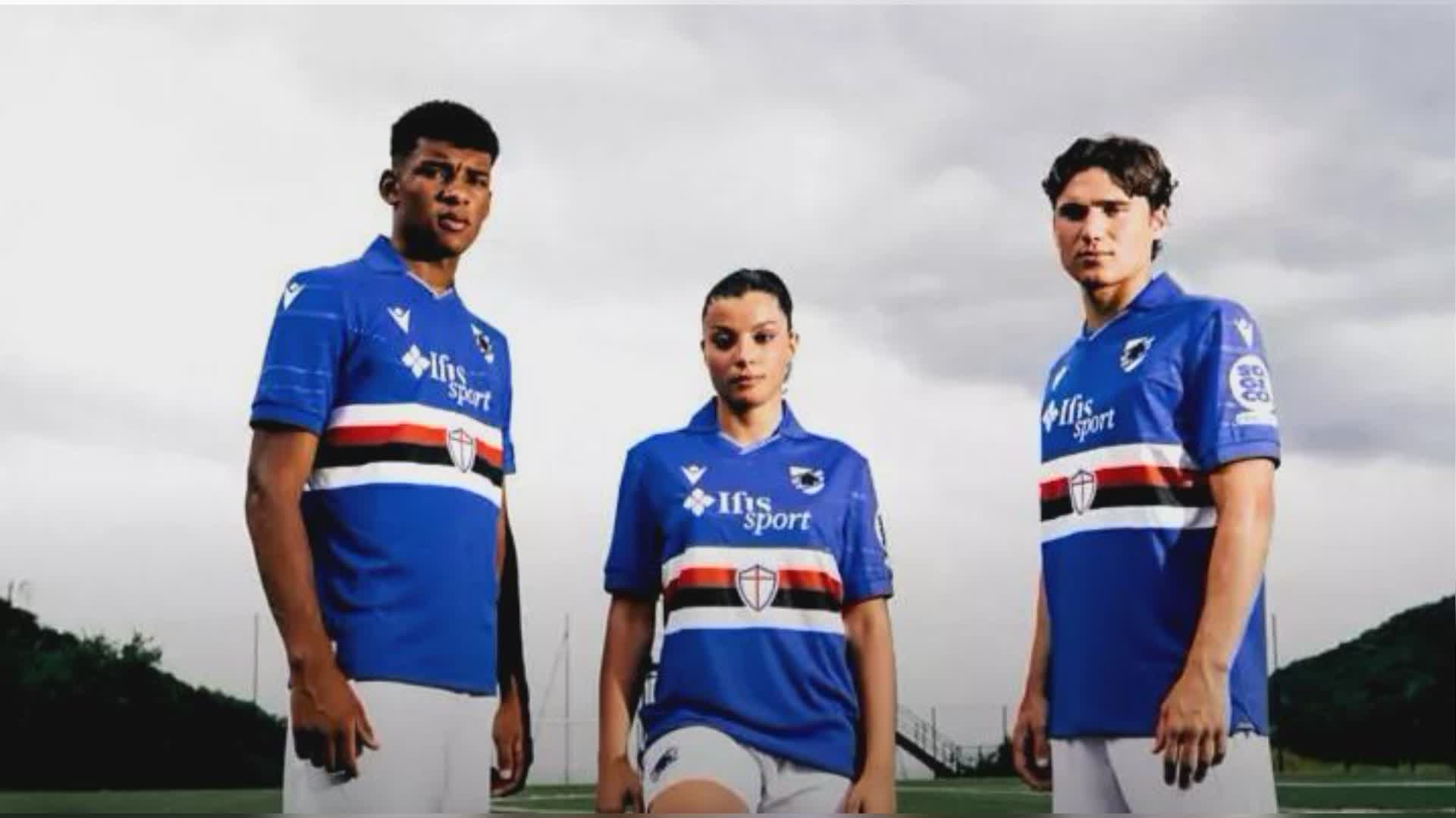 Sampdoria, presentata la nuova maglia 2025/'26: "Celebra Genova e il forte senso di appartenenza"