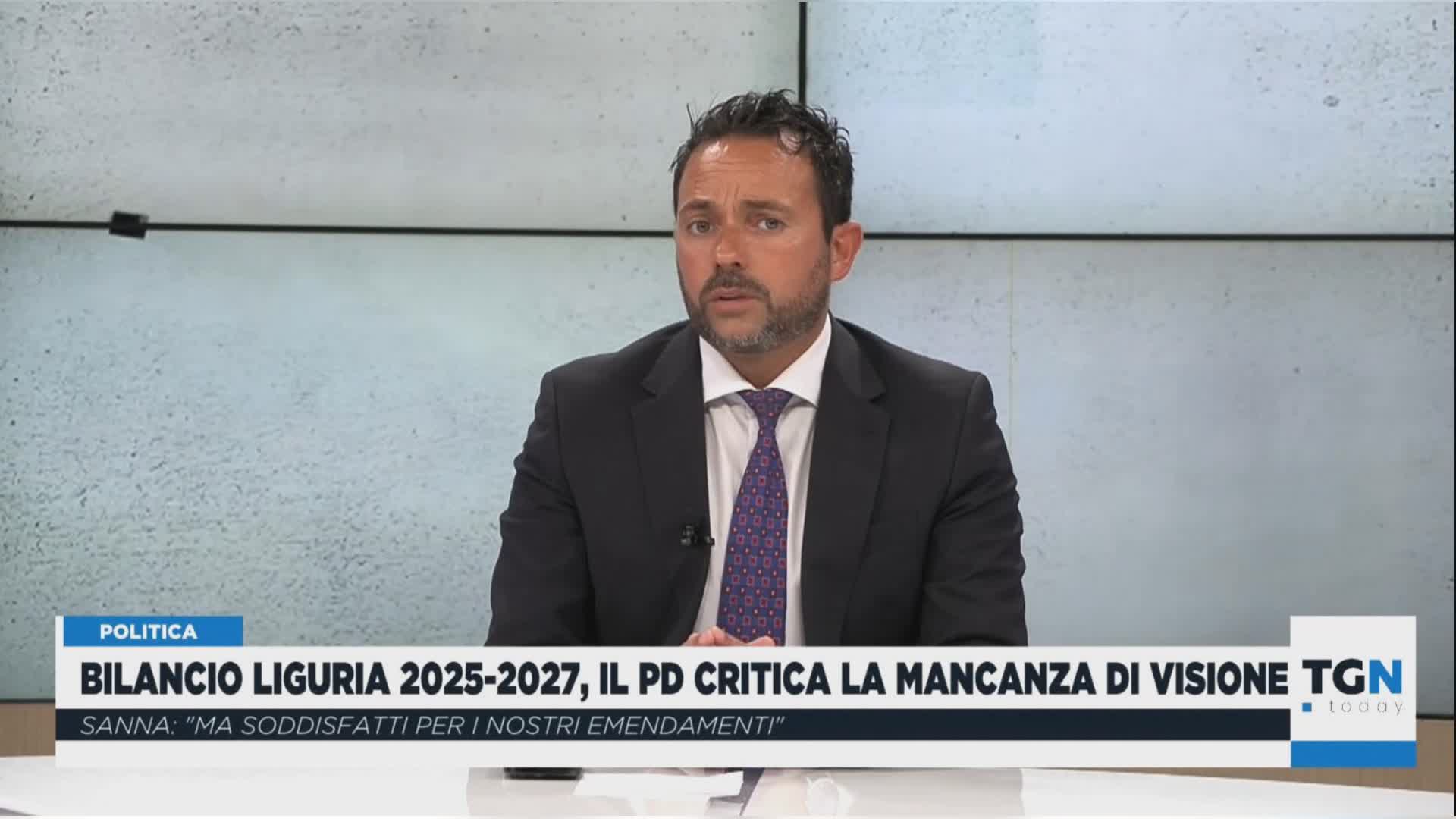 Liguria, bilancio regionale, Sanna (Pd) a Telenord: "Manca visione di futuro, bene i nostri emendamenti su sociale, sanità e lavoro"