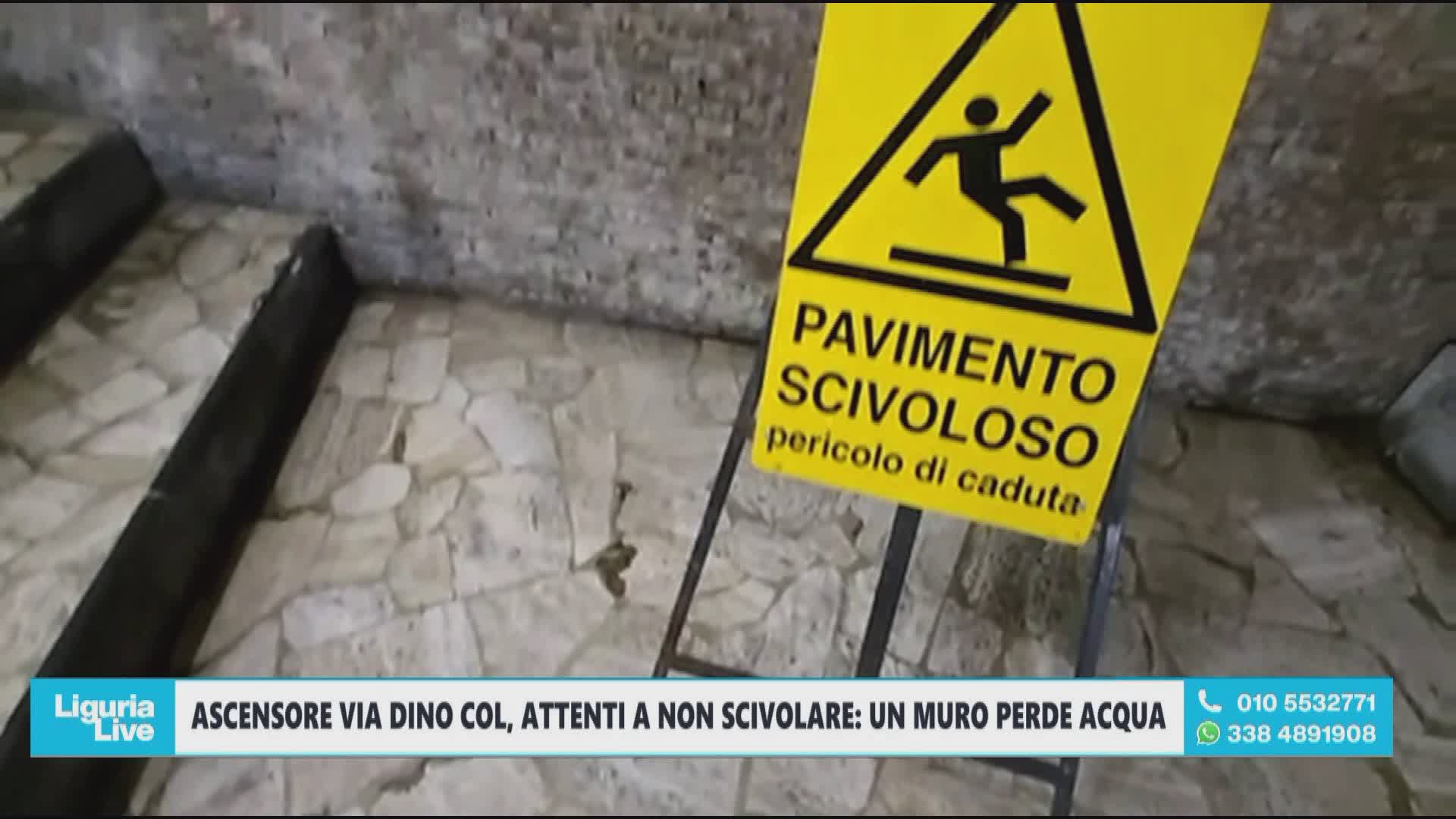 Ascensore via Col, infiltrazioni d'acqua: segnalazione di Telenord, interviene Amt