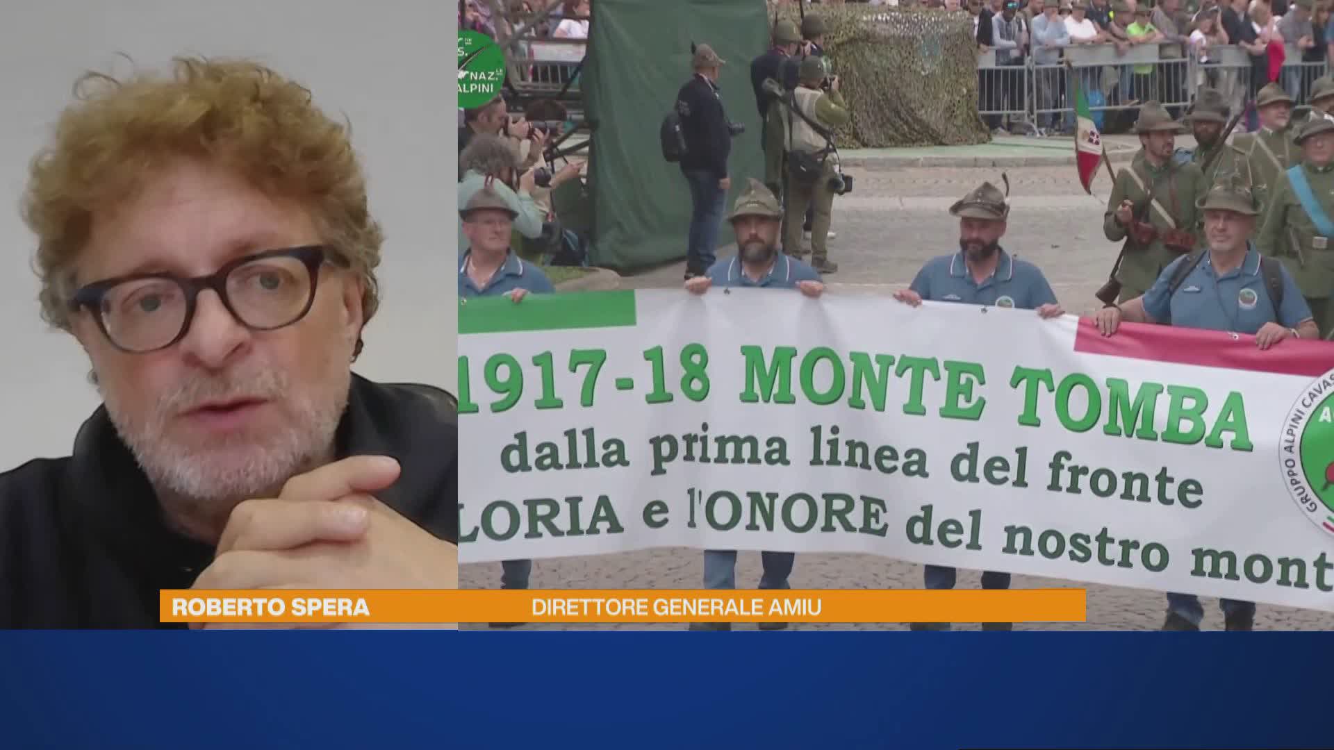 Adunata Alpini, Spera (Amiu): “La quantità di rifiuti in città è raddoppiata, ma Genova ha retto”