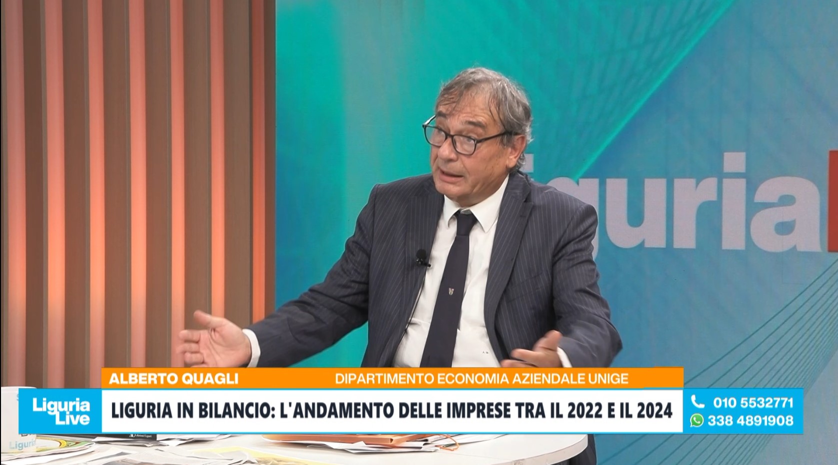 Economia ligure, studio UniGe-CCIAA, prof. Quagli a Telenord: "Imprese solide e in crescita nonostante crisi e incertezze"
