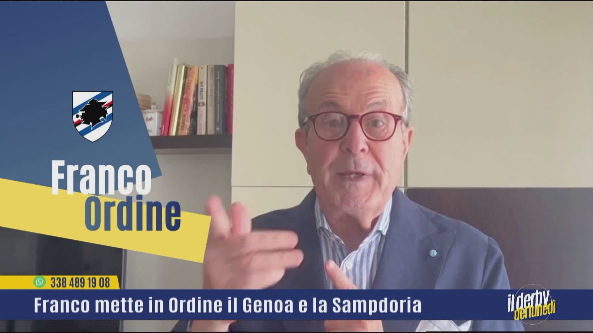 Sampdoria, Ordine: "Un errore partire dall'allenatore, è come un quadro senza la cornice"
