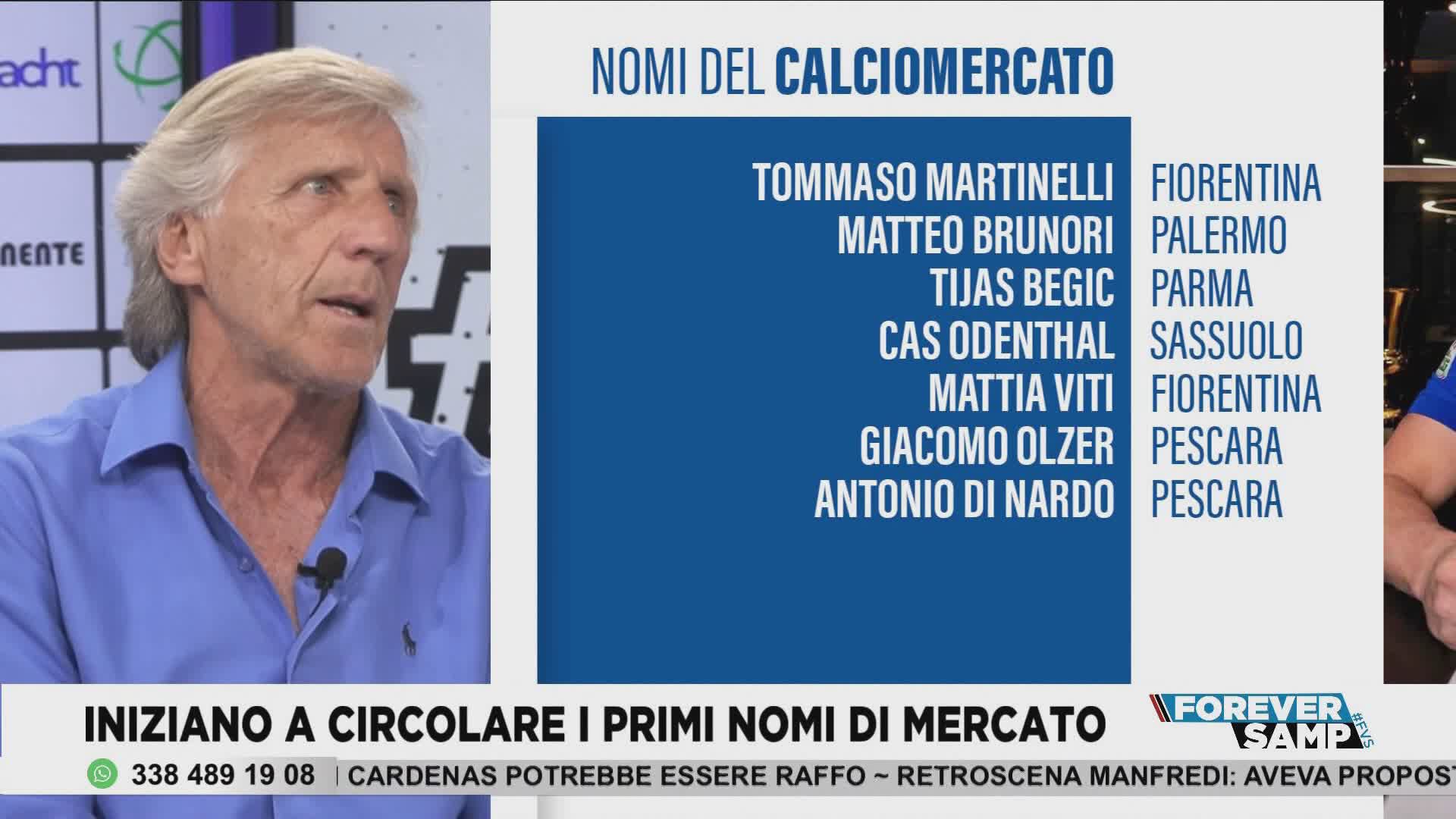 Sampdoria, Nicolini: "Martinelli, Viti e Begic da tenere, Brunori è stato una delusione"