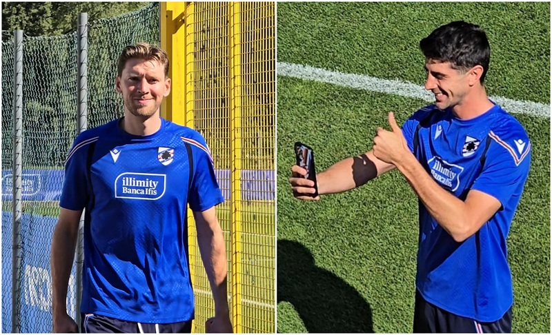 Sampdoria, ufficiali Lauritsen e Ravanelli che raggiungono Temù. L'attaccante: "Voglio segnare tanto"