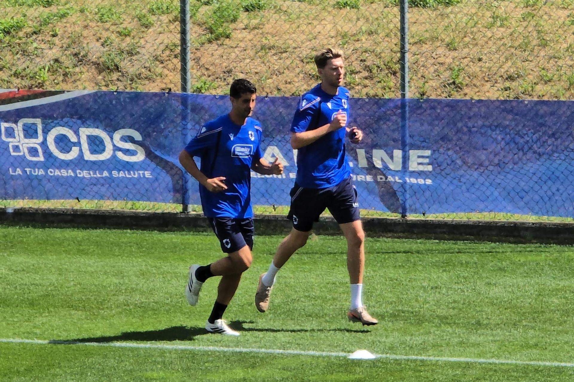 Sampdoria, prime corse in campo per Ravanelli e Lauritsen (VIDEO)