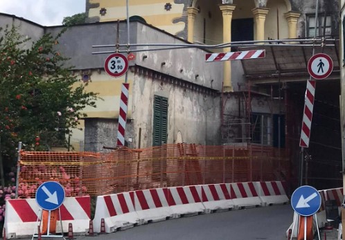 Maltempo in Val d'Aveto, senso unico alternato sulla statale 586 a Borzonasca