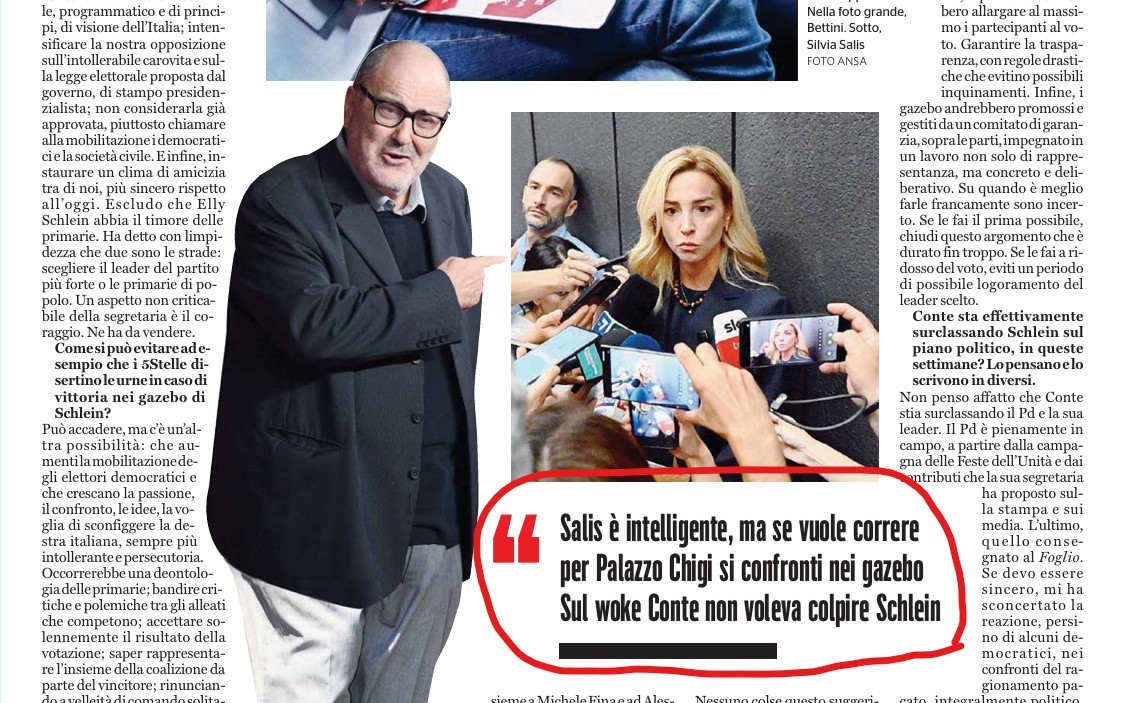 Bettini (Pd): "Silvia Salis in corsa per Palazzo Chigi se intende partecipare a primarie'