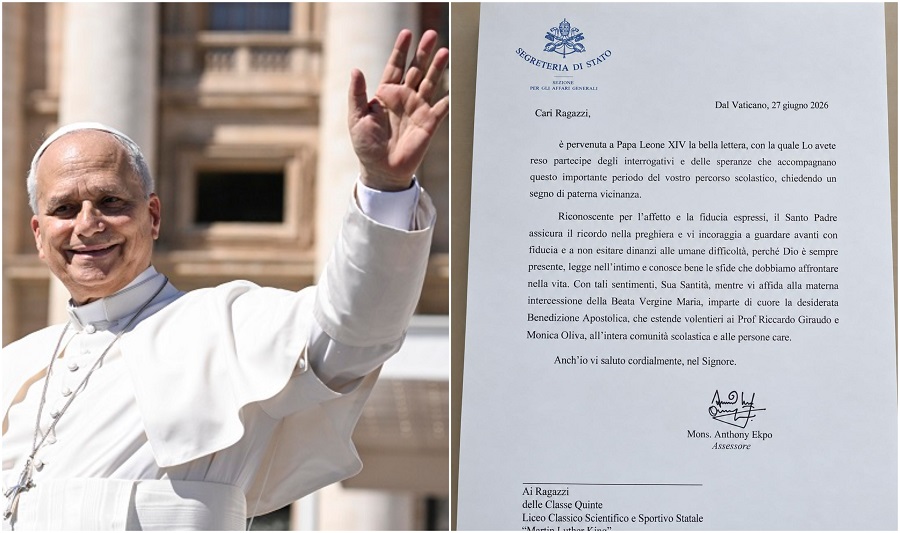 "Guardate con fiducia al futuro": Papa Leone XIV risponde agli studenti del liceo King di Genova