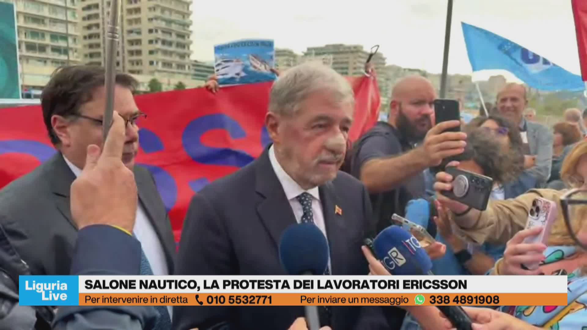 Presidio Ericsson al Salone Nautico: Bucci "non possiamo consentire che l'azienda lasci Genova"