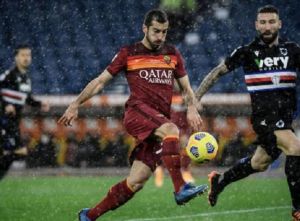 Roma-Sampdoria 1-0, Dzeko con una zampata sfonda il muro blucerchiato