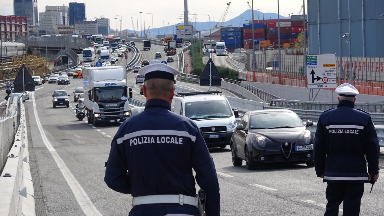 Genova, il 18 gennaio cantiere in A7: 8 pattuglie di polizia locale e cartelloni per evitare il caos