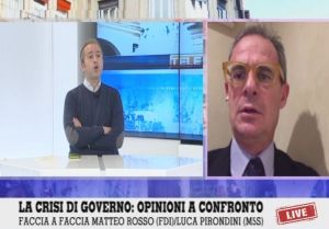 Crisi di governo, a Telenord faccia a faccia Rosso (Fdi) e Pirondini (M5s)