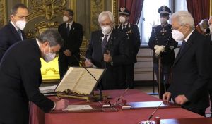 Il giuramento del governo Draghi: i 23 ministri davanti al presidente Mattarella