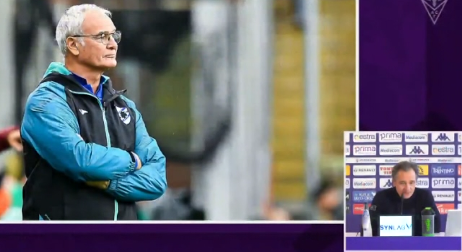 Sampdoria-Fiorentina, Prandelli a Ranieri: "Speriamo di mettervi con l'acqua alla gola"