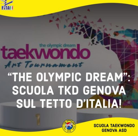 "The Olympic Dream Tkd – Art Tournament”: Scuola Taekwondo Genova sul tetto d’Italia