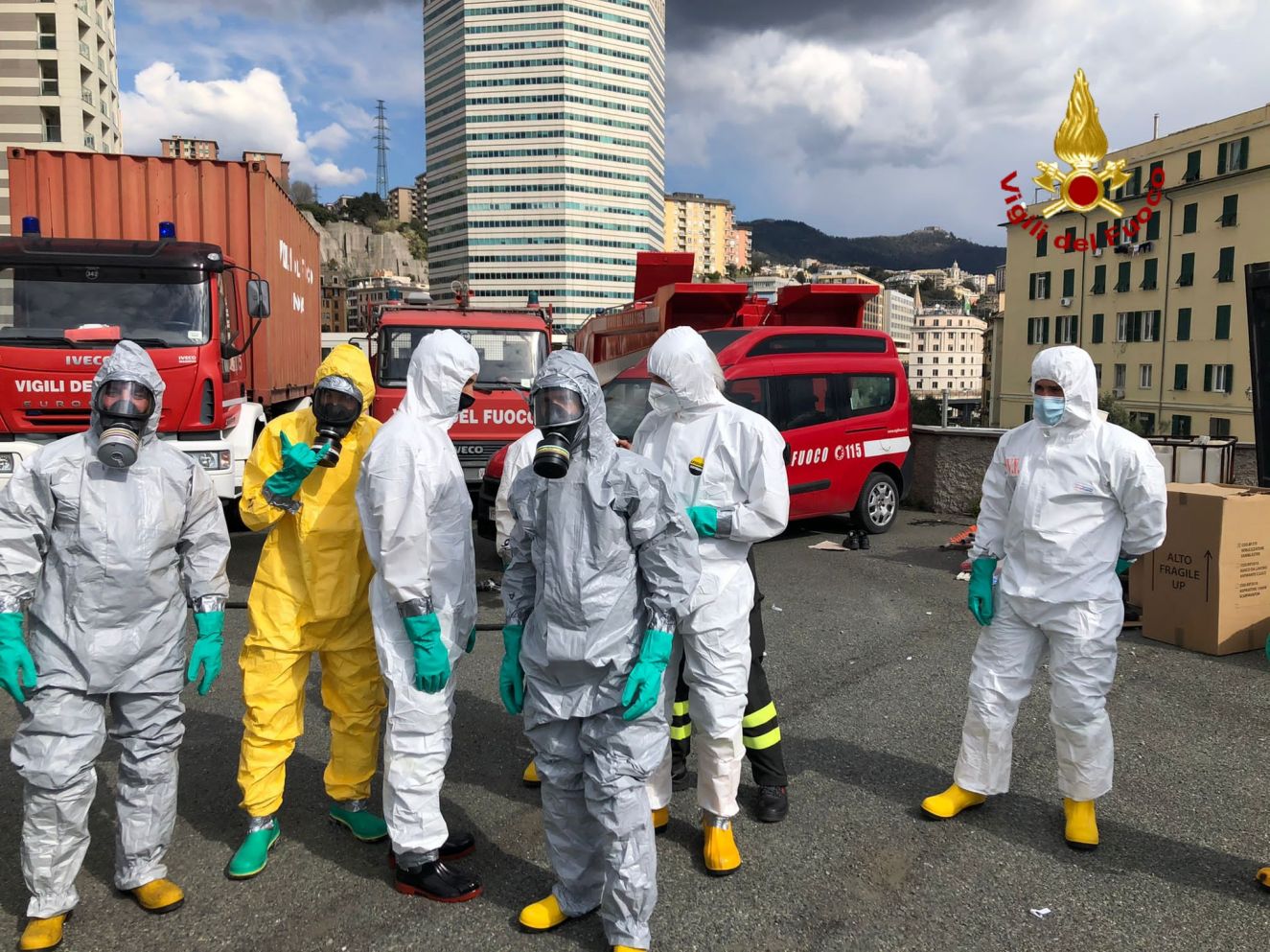 Genova, Vigili del Fuoco: finito il corso NBCR 